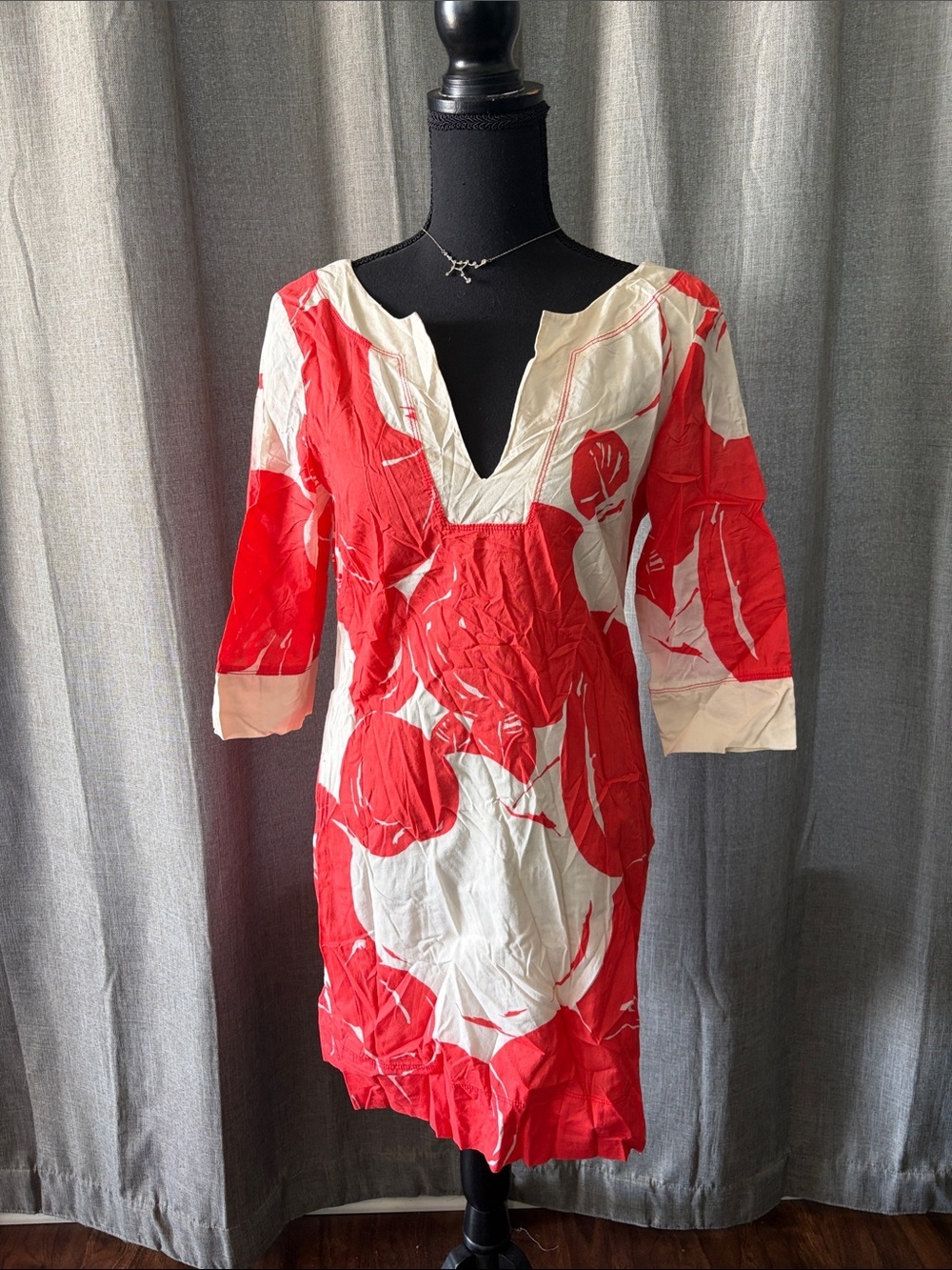 J. Crew Pink and Cream Women's Dress